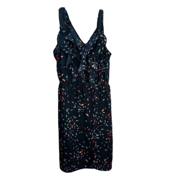 Target Sundress‎ Ruffle Chiffon Navy Blue XS - Picture 1 of 6